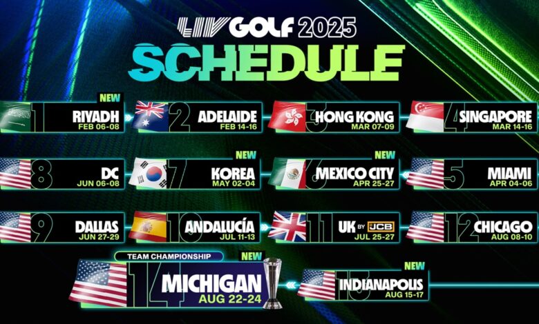 liv golf schedule