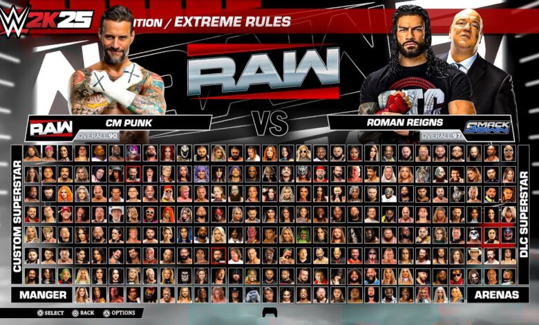 wwe 2k25 roster